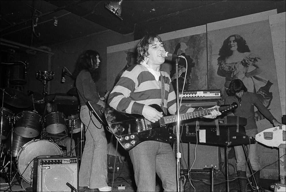 Former Velvet Underground memberJohn Cale performs with his band at CBGB. (Allan Tannebaum)